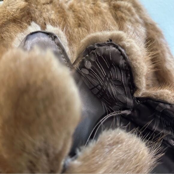 Vintage real mink cape with scalloped edges 1950s mink stole cape - Picture 10 of 13